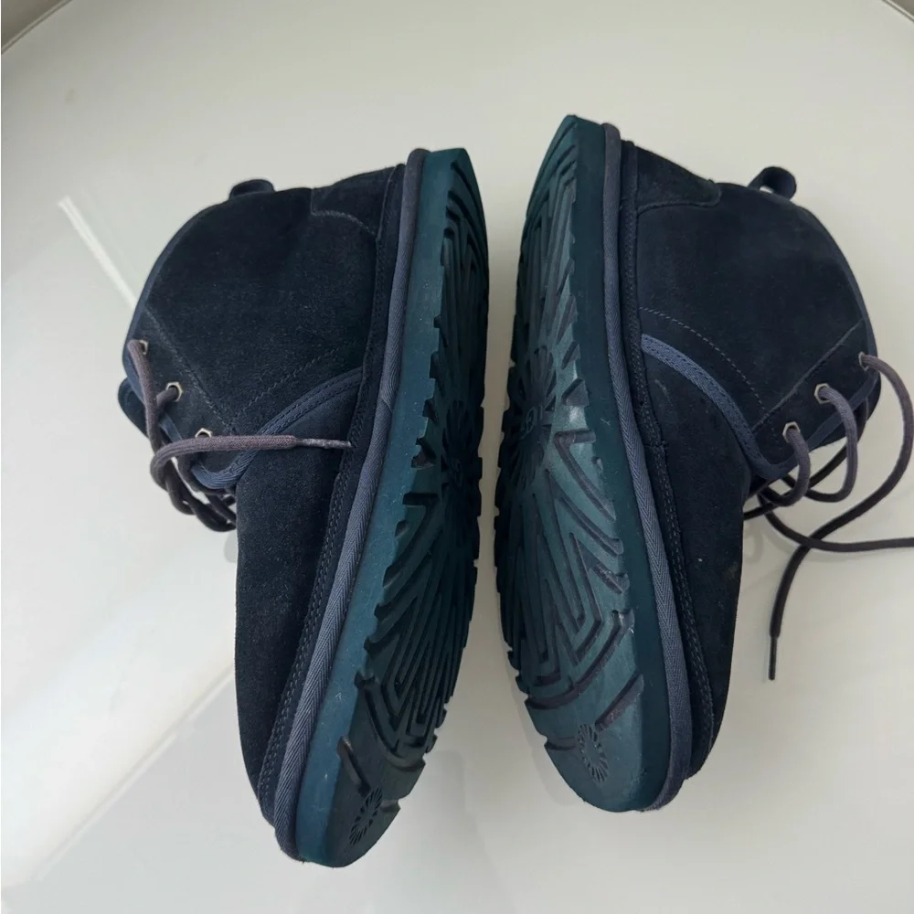 UGG Neumel Blue Boots Size 13 Suede + Shearling + Wool Chukka Boots | Coastal